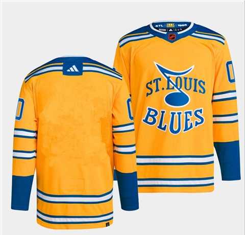 Men%27s St. Louis Blues Blank Yellow 2022-23 Reverse Retro Stitched Jersey->new york islanders->NHL Jersey